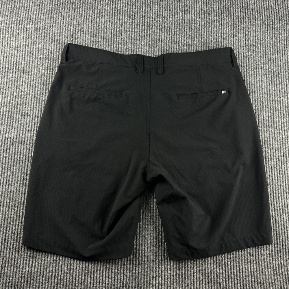 TravisMathew Mens Black Golf Shorts Micro Check Performance Textured 34 - Picture 4 of 9